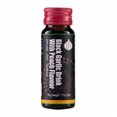Băutură cu usturoi negru cu aromă de piersici